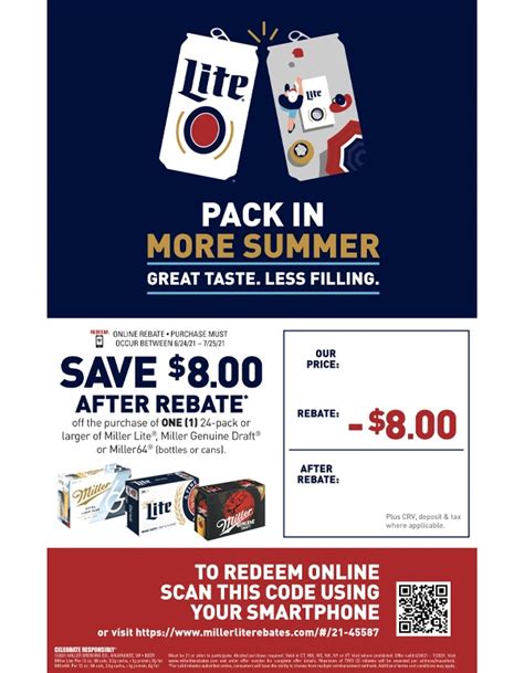 If submitting your rebate online or if by mail, youll need some details about yourself like name, address, and phone number along with a copy of your receipt. . Molson rebate offer code